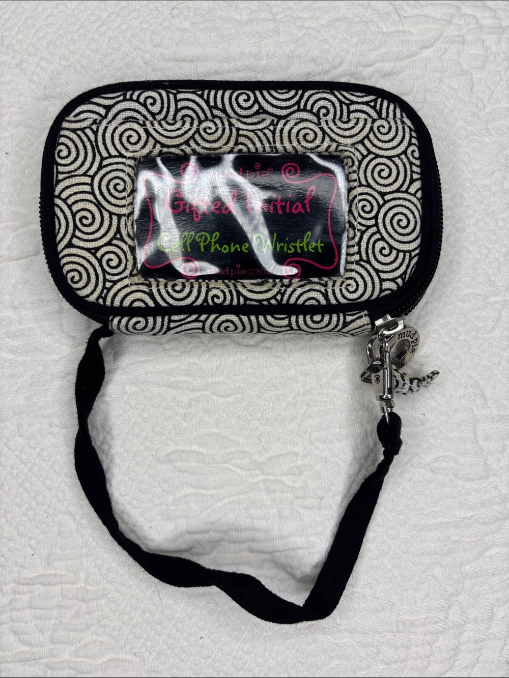 Mud Pie Gifted Initial “E” Swirl Cell Phone Wristlet Case